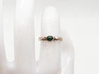 Vintage NAVAJO $150 Natural Green Turquoise Sterling Silver Band Ring
