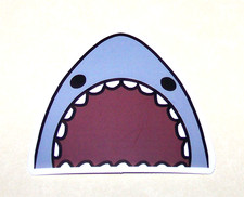 SHARK Jaws Cut Sticker Decal Movie Horror Film Great White Shark