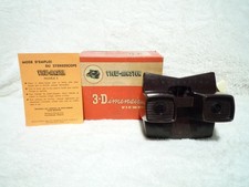 SAWYER'S VIEW-MASTER BROWN BAKELITE VIEWER with BOX  MODEL E  NEW IN OPEN BOX