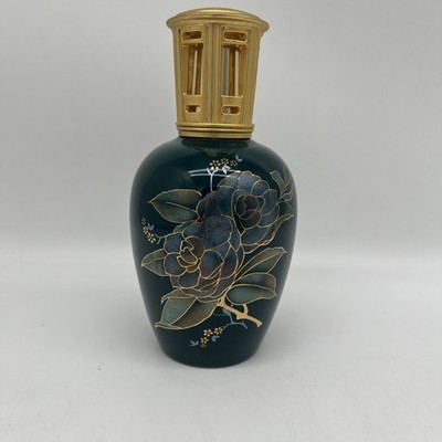 LAMPE BERGER Artoria Limoges Teal Roses Made In France