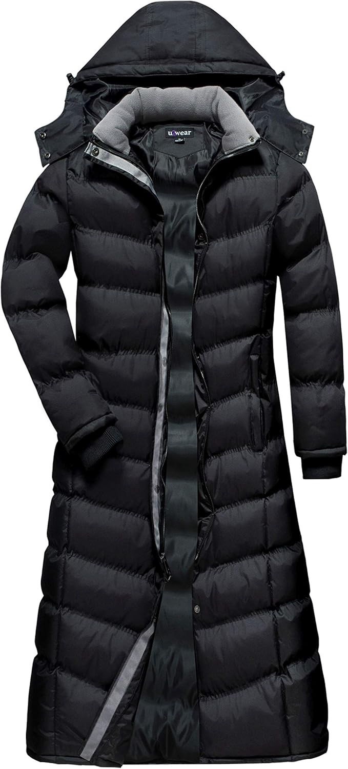Women's Water Resistance Puffer Winter Full Length Coat with Hood