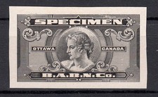 Probedruck Test Stamp Maschinprobe Specimen Canada 1935 B.A.B.N.Co.