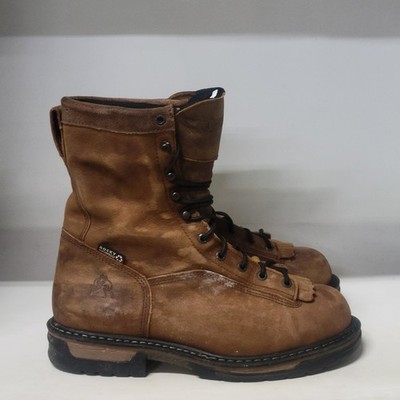 Rocky 8'' Ironclad Steel Toe Boot Brown Mens Size 11W