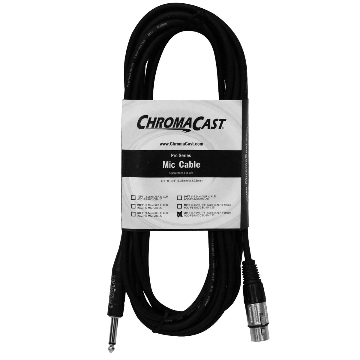 Микрофонный кабель ChromaCast Pro Series 1/4 от мужчины к женщине XLR, 20