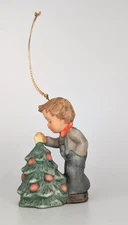 2000 Goebel Berta Hummel Christmas Ornament, Topping the Tree; Boy w/Yellow Star