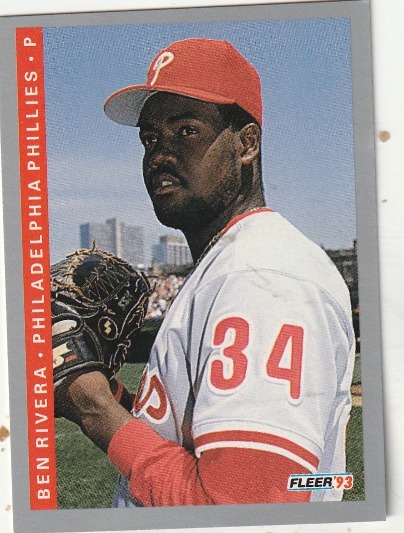 FREE SHIPPING-MINT-Ben Rivera 1993  Fleer #107  Philadelphia Phillies