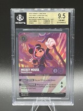 2023 Disney Lorcana Mickey Mouse Wayward Sorcerer E Alt Art 208 BGS 9.5