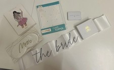 The Ring Box Bridal Bundle Veil Cake Topper Eye Mask Sash and Wishes Cards