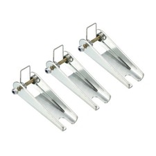 3 Pack 3 Inch Hook Safety Latch Kit Metal Towing Hitch Replacement Silver