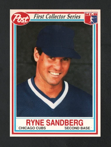 1990 Post Cereal Baseball Card #9 Ryne Sandberg – Chicago Cubs  A2690