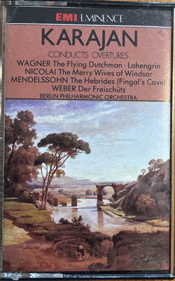 1988 EMI CASSETTE TAPE POPULAR GERMAN OVERTURES KARAJAN BERLIN PHILHARMONIC ORCH
