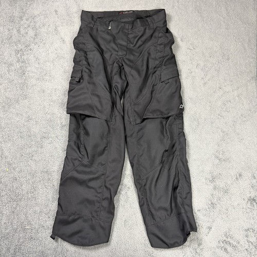 ALPINSTARS Black Label Pants Motorcycle Men 34 Knee Armor Racetrack Expand Waist