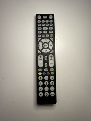   Universal Multi-Device Remote Control   Black with White Buttons