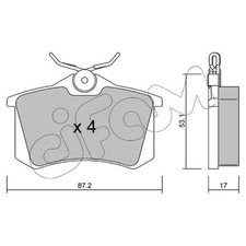 Satz Bremsbeläge Bremsklötze hinten für Seat Cordoba 6K1 6L2 6K5 Ibiza | 2398
