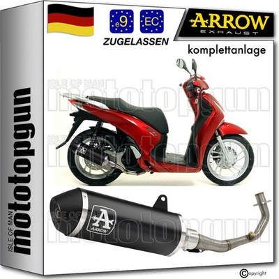 ARROW KOMPLETTANLAGE ZUGELASSEN KAT URBAN SCHWARZ HONDA SH 150 I ABS 2012 12