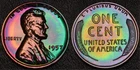 1957 PROOF Lincoln Wheat 1 One Cent MONSTER Rainbow Toning (58-77)