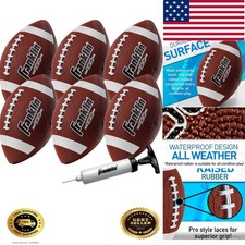 Kids Junior Grip-Rite Youth Junior Size Rubber Footballs - Peewee Kids Durabl...