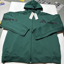 Adidas JD6539 M Z.N.E. FZ Men's Track Top Size XL Green Hooded Sweatshirt Hoodie