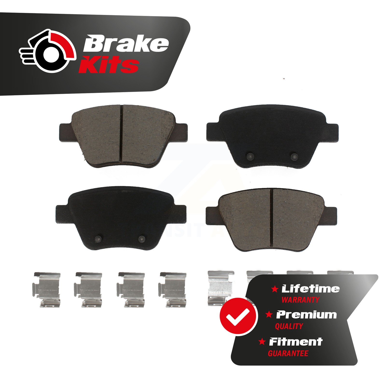 Rear Ceramic Brake Pads For 2011-2018 Volkswagen Jetta 2010-2014 Golf