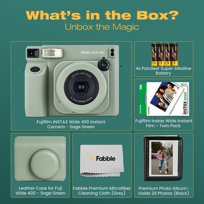FUJIFILM instax WIDE 400 Instant Film Camera Bundle | eBay