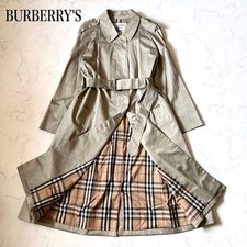 BURBERRY Long Trench Coat Vintage Nova Check ...