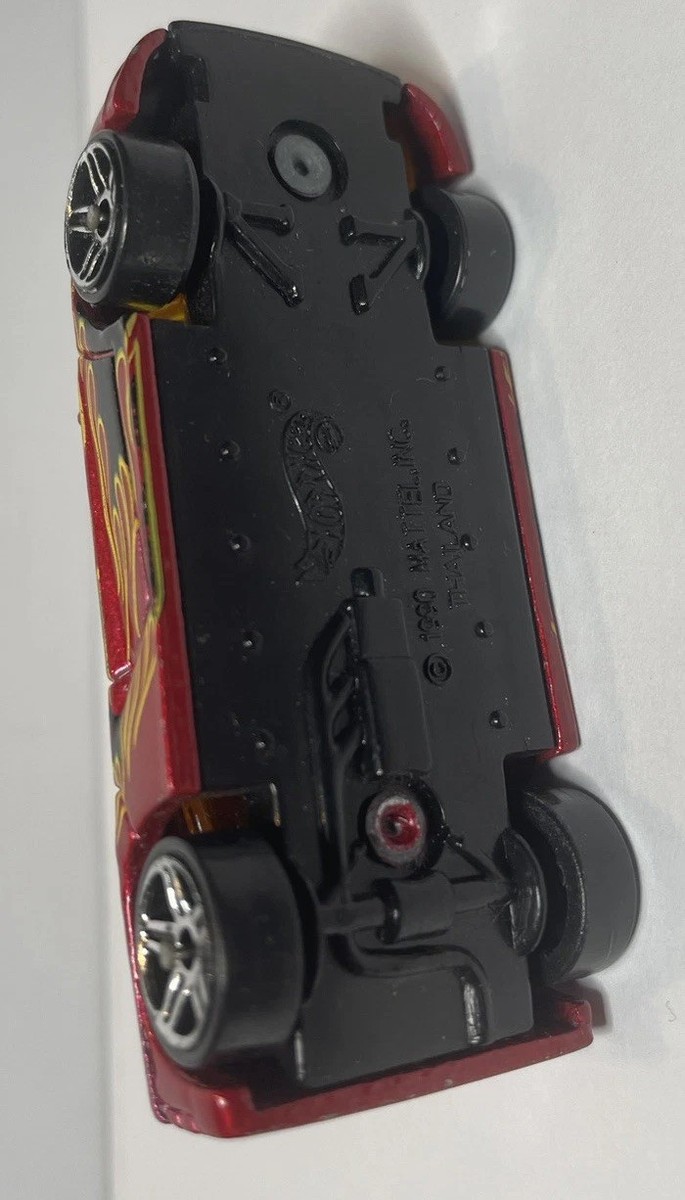 1990 Hot Wheels Flames of Destruction Red Zender Fact 4 Race