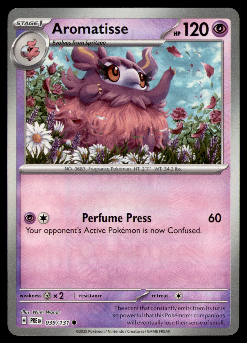 Aromatisse (Poke Ball Pattern) 039/131 Holo Prismatic Evolutions Pokemon NM