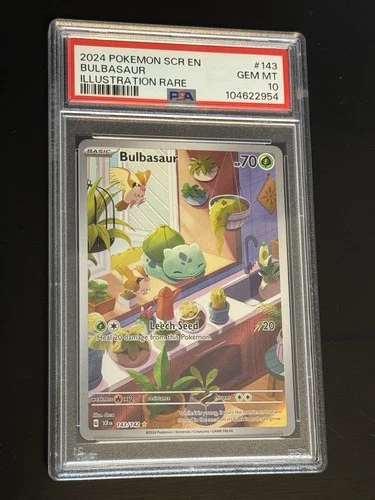 Pokémon Bulbasaur 143/142 Sv07: Stellar Crown Illustration Rare Holo PSA 10 2024