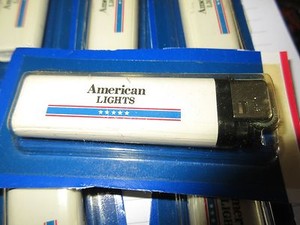 American Lights  Cigarette Lighters , Vintage , New/Old Inventory ,  Lot of 6