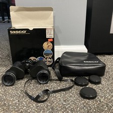 Vintage NFL Tasco 7x35 Binoculars with Lens Covers, Strap and Bag