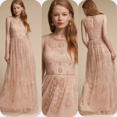 BHLDN Abbington Gown Maxi Dress Size 12 Formal Wedding Evening $360