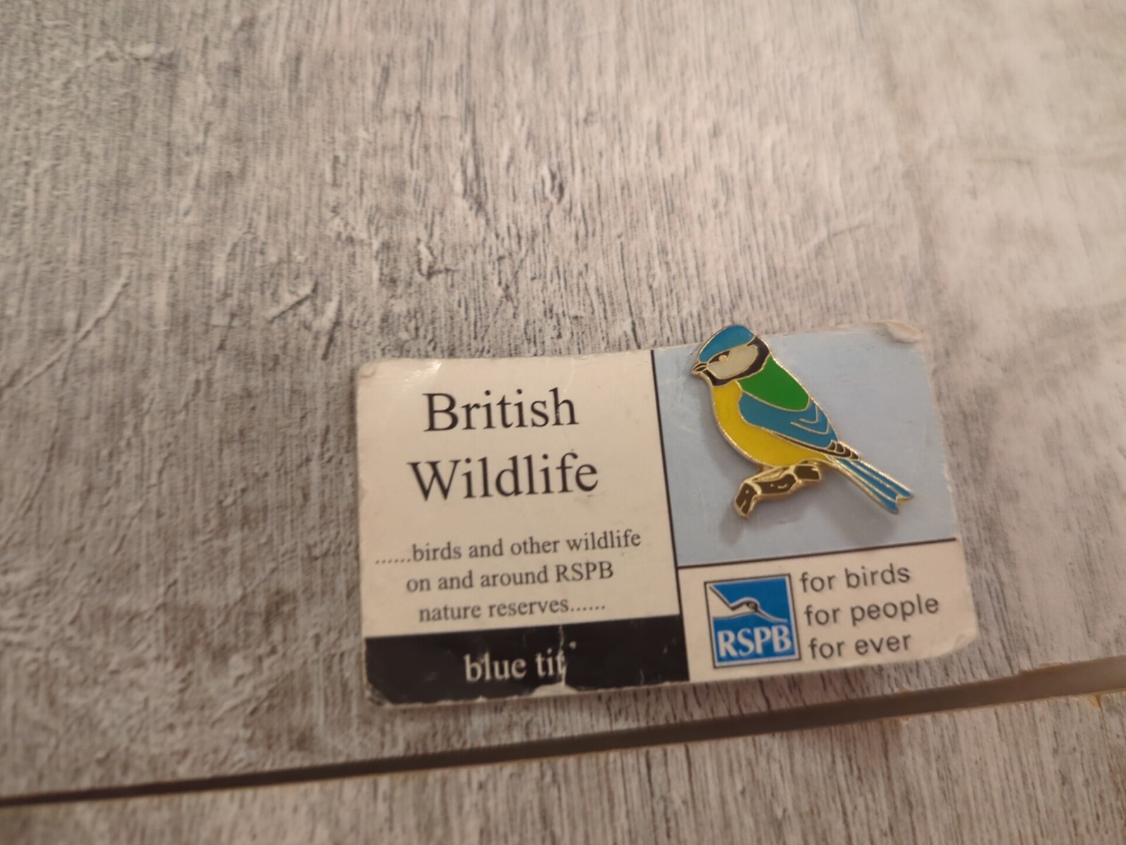 rspb pin badge Blue Tit eBay
