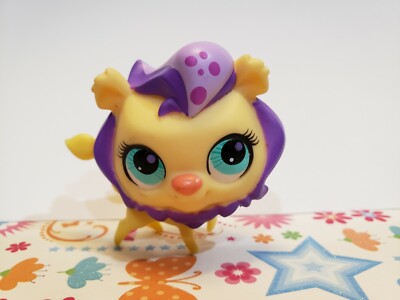 Littlest pet shop Get the Pet totally talented purple yellow lion #3061
