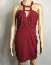 Lulus Womens Dress Red M Medium Mini Dual Straps Party Cocktail Christmas NEW