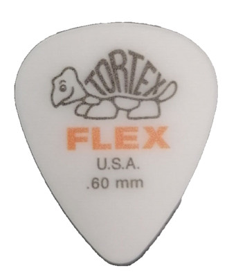 Dunlop Tortex Flex Guitar Pick 0.60mm Thickness Orange Usa Thin