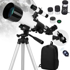 Telescope 400MM Astronomical 300X With Phone Adapter Barlow Lens For Kids Gift