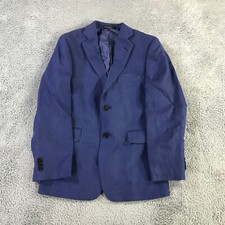John Varvatos Blazer Boys 10 R Linen Blue Sport Coat Jacket Casual Youth Kids