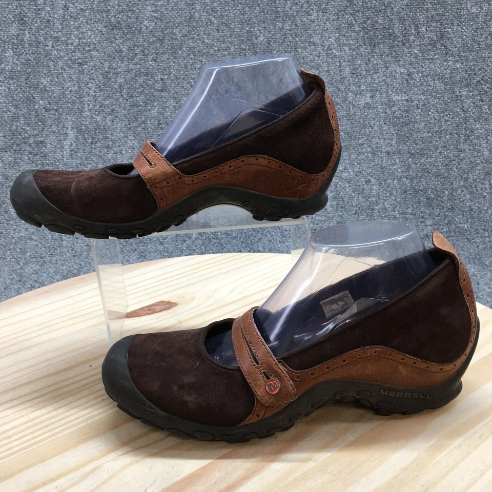 Merrell Shoes Womens 9.5 Plaza Bandeau Casual Mary Jane Flats J46498 Brown Suede - Image 2 of 4