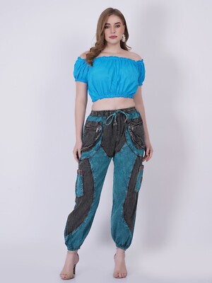 Women's Pocket Pant Tribal Trouser Cotton Nepali Harem Pant Stone Wash Mix Lot