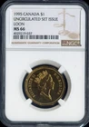 1995 Canada Loon Dollar $1 NGC MS66  - Quality