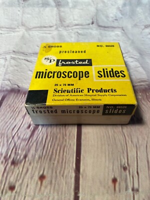 Scientific Products Vintage Lot 29 Frosted Microscope Slides .5 Gross 25 x 25 MM