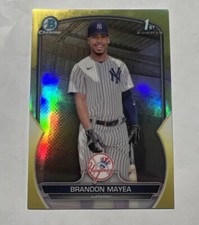 2023 Bowman Chrome Brandon Mayea Yellow 03/75 1st Yankees