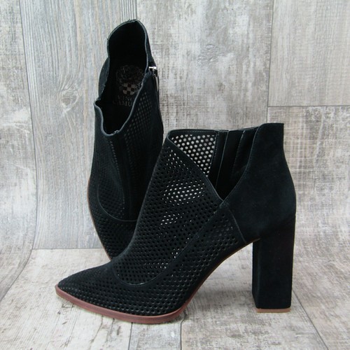 Vince Camuto Black Ankle Boots Nubuck 