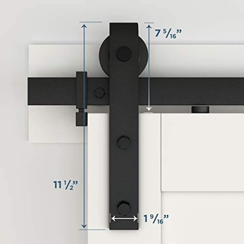 National Hardware N700-004 Interior Sliding Barn Door Hardware Two Piece Classic - Picture 8 of 8