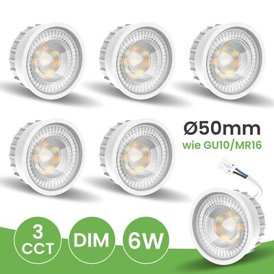 LED Modul Flach Leuchtmittel GU10 230V MR16 6W nd für Einbaustrahler Lampe Set