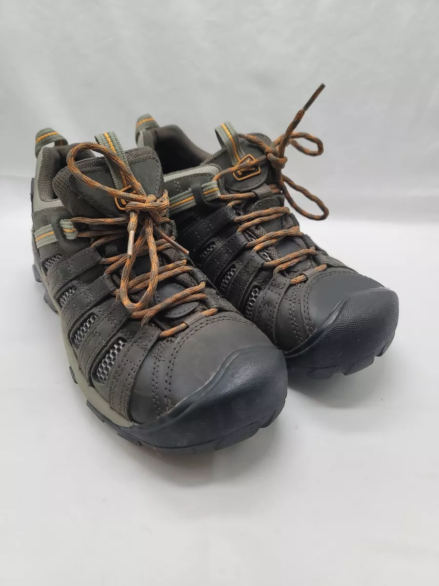 KEEN Mens Voyageur Brown Leather Trail Hiking Shoes 1002570 Size 9