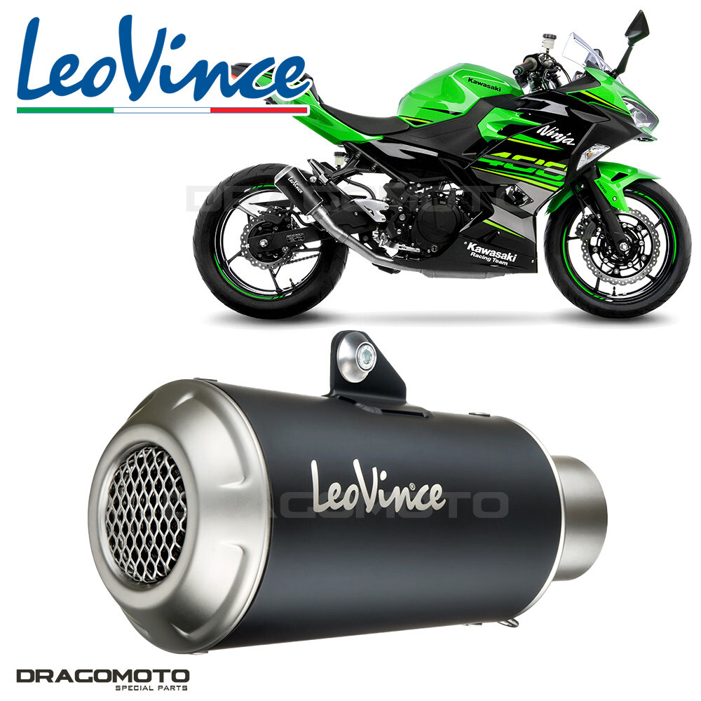 Pot d'échappement Leovince LV-10 Racing en acier inox pour Kawasaki Ninja 400