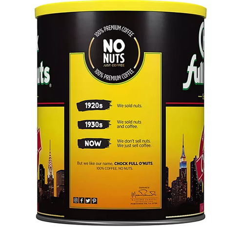 Paquete de 2 Chock Full O'Nuts Heavenly Molido Café, Mezcla Original, 48 OZ Envío GRATIS - Imagen 2 de 2