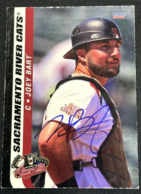 2021 Sacramento River Cats Signed Joey Bart Autographed Auto Giants Choice Card