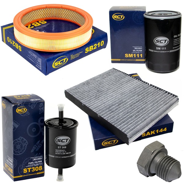 Filter Set Kraftstoff-ÖL-Luft-Innenraum + Schraube FüR VW Polo Classic 1.6 75 PS-image